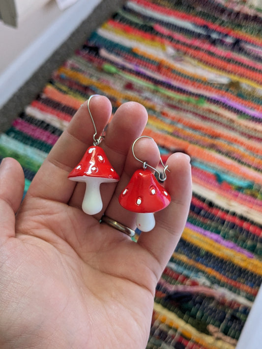 Mushroom earings